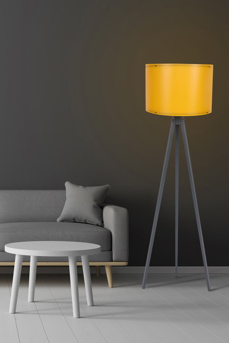 Opviq Lámpara de pie escandinava amarillo y gris Opviq Lámpara de pie escandinava amarillo y gris